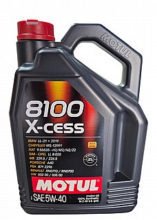 ��� ���� 5W40 Motul ���� 8100 X-cess 5L